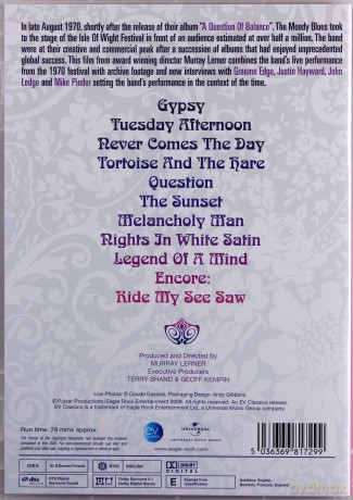 The Moody Blues: Threshold of a Dream - Live at the Isle of Wight [DVD]