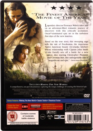The New World (Podróż do Nowej Ziemi) [DVD]