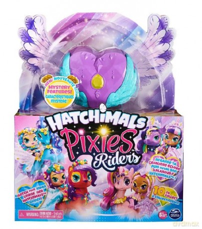 Hatchimals Pixies Riders- Laleczka i Zwierzątko - Fiolet (6058551)
