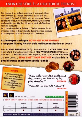 How I Met Your Mother Season 1 (Jak poznałem waszą matkę) [BOX] [3DVD]