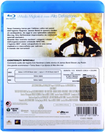007 Never Say Never Again (Nigdy nie mów nigdy) [Blu-Ray]