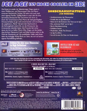 Ice Age: Dawn of the Dinosaurs (Epoka lodowcowa 3: Era dinozaurów) [Blu-Ray 3D]+[Blu-Ray]