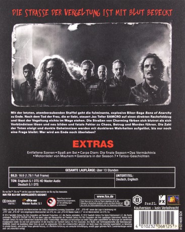 Sons of Anarchy: Season 7 (Synowie Anarchii) [4xBlu-Ray]