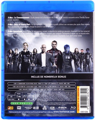 X-Men: First Class / X-Men: Days of Future Past / X-Men: Apocalypse [BOX] [3xBlu-Ray]