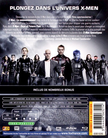 X-Men: First Class / X-Men: Days of Future Past / X-Men: Apocalypse [BOX] [3xBlu-Ray]