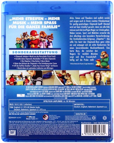 Alvin and the Chipmunks: The Squeakquel (Alvin i wiewiórki 2) [Blu-Ray]