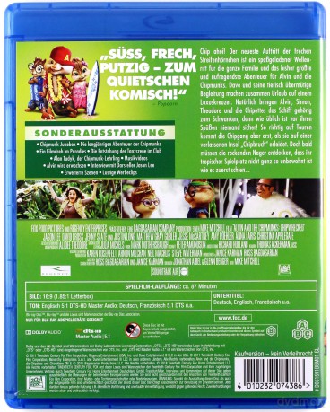 Alvin and the Chipmunks: Chipwrecked (Alvin i wiewiórki 3) [Blu-Ray]