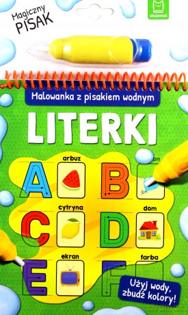 Malowanka z pisakiem wodnym. Literki [KSIĄŻKA]