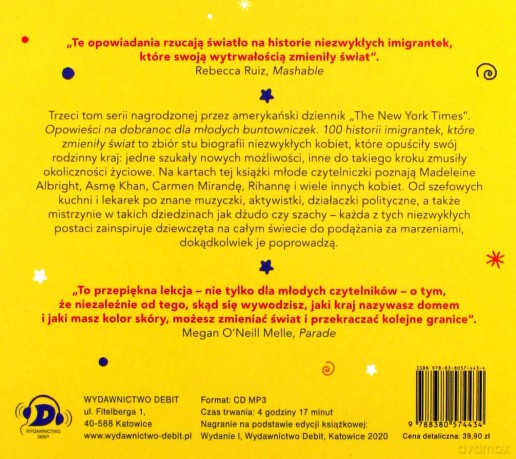 Opowieści na dobranoc dla młodych buntowniczek. 100 historii imigrantek, które zmieniły świat - audiobook - Elena Favilli [AUDIOBOOK]
