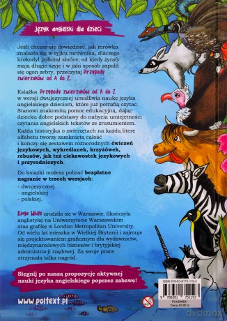 Przygody zwierzaków od A do Z. An Alphabet of Animal Adventures w wersji dwujęzycznej dla dzieci - Kinga White [KSIĄŻKA]