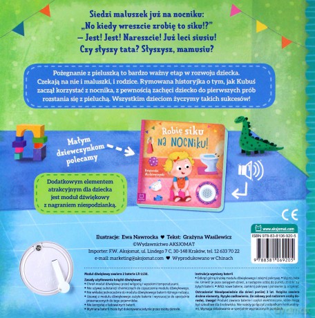 Robię siku na nocniku. Książeczka dla chłopczyka - Grażyna Wasilewicz [KSIĄŻKA]