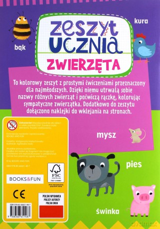 Zeszyt ucznia Zwierzeta [KSIĄŻKA]