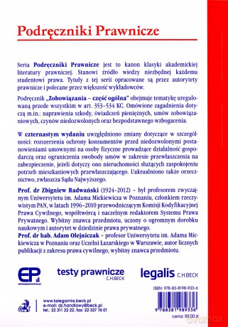 Zobowiązania - część ogólna WYD.14/2020 - A Olejniczak, Z. Radwański [KSIĄŻKA]