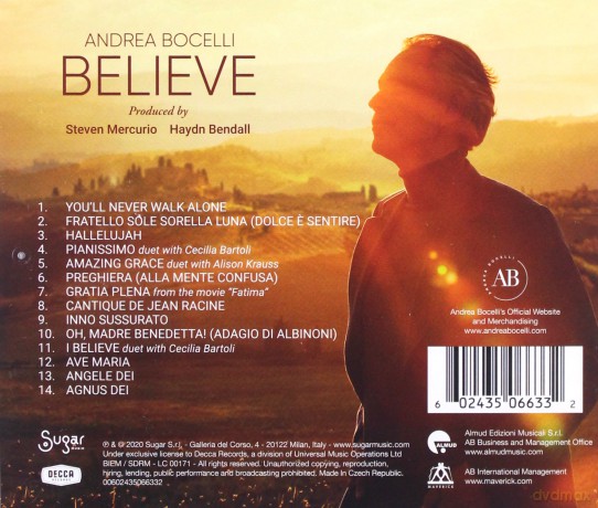 Andrea Bocelli: Believe [CD]