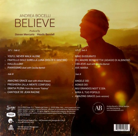 Andrea Bocelli: Believe [Winyl]