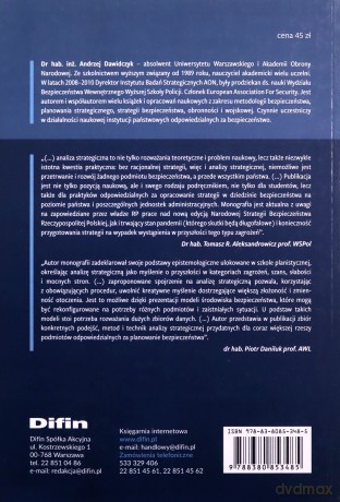 Analiza strategiczna w dziedzinie bezpieczeństwa. Wybrane metody - Andrzej Dawidczyk [KSIĄŻKA]