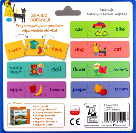 Angielski Pierwsze słówka Układanki malucha Kapitan Nauka [PUZZLE]
