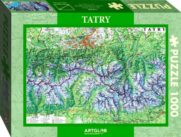 ARTGLOB 1000 el. Tatry mapa turystyczna 1:50 el. 000 [PUZZLE]