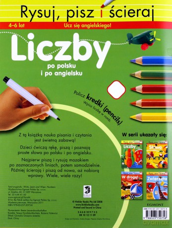 Liczby Po Polsku i Po Angielsku Rysuj Pisz i Ścieraj [KSIĄŻKA]