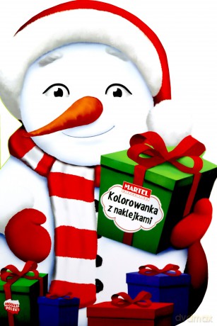 Bałwanek. Kolorowanka z naklejkami. Wykrojnik - Adam Gdula [KSIĄŻKA]