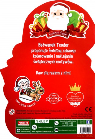 Bałwanek. Kolorowanka z naklejkami. Wykrojnik - Adam Gdula [KSIĄŻKA]