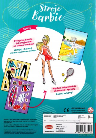 Barbie stroje Barbie sporty ROB1103 [KSIĄŻKA]