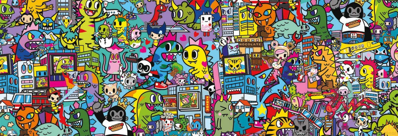CLEMENTONI 1000 el. panorama collection Tokidoki 39568 [PUZZLE]
