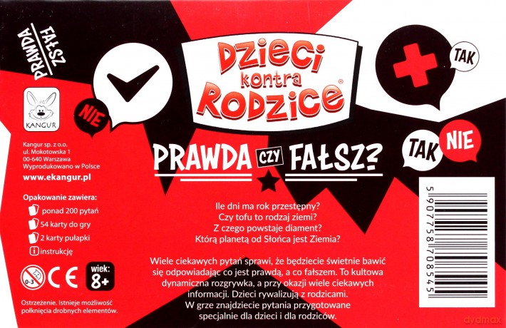 Dzieci kontra Rodzice Prawda czy fałsz? [GRA]