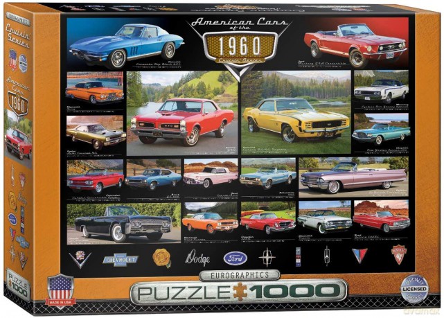 EUROGRAPHICS 1000 el. Amerykańskie samochody z lat 60 el. 6000-0677 [PUZZLE]