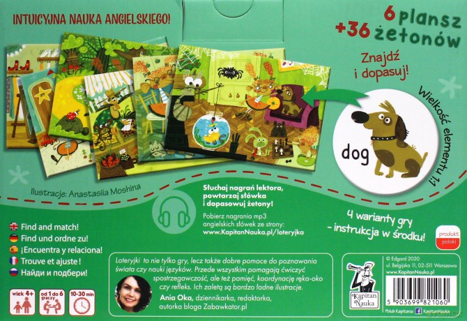 Gra loteryjka Angielski Pierwsze słowa Kapitan Nauka [GRA]
