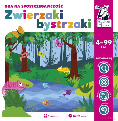 Gra na spostrzegawczość Zwierzaki bystrzaki Kapitan Nauka [GRA]