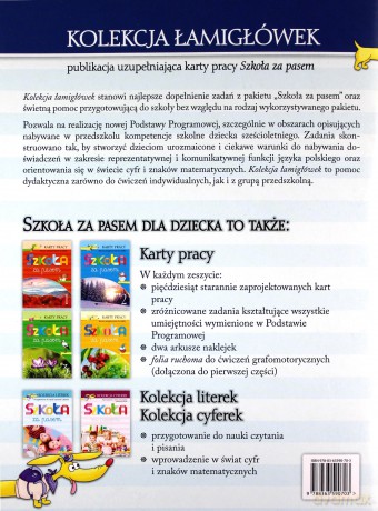 Kolekcja łamigłówek cz.1 Gimnastyka umysłu Szkoła za pasem - Marta Jelonek, Katarzyna Wójcik-Bożętka [KSIĄŻKA]