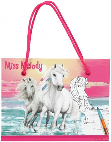 Kolorowanka z rączką i kredką z wymiennym wkładem Miss Melody 11040A