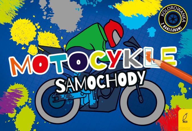 Kolorowanki z naklejkami. Motocykle i samochody [KSIĄŻKA]