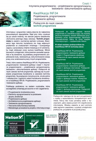 Kwalifikacja INF.04. Projektowanie, programowanie i testowanie aplikacji Część 1 - Angelika Krupa, Weronika Kortas [KSIĄŻKA]