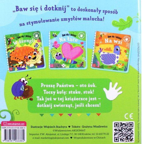 Na łące. Baw się i dotknij. Książeczka sensoryczna - Grażyna Wasilewicz [KSIĄŻKA]