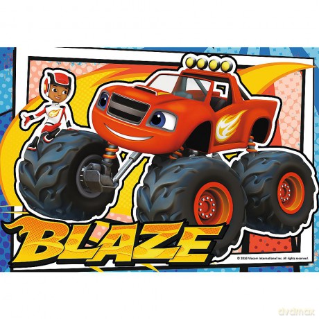 Puzzle 4w1 (12,15,20,24) Blaze i jego przyjaciele 34349 [PUZZLE]