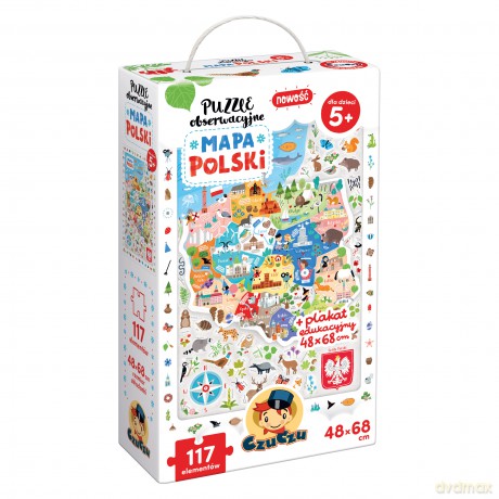 Puzzle obserwacyjne Mapa Polski
