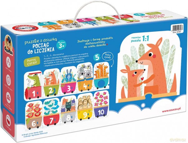 Puzzle z dziurką Pociąg do liczenia