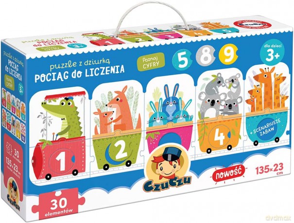 Puzzle z dziurką Pociąg do liczenia