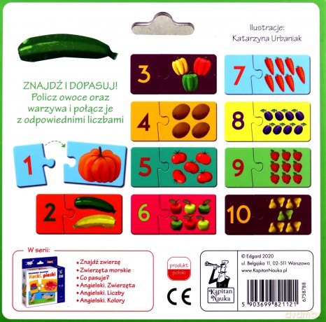 Układanki malucha Liczymy warzywa i owoce Kapitan Nauka [PUZZLE]
