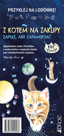 Z kotem na zakupy notes z magnesem na lodówkę [KALENDARZ]