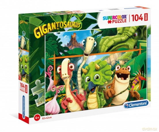 CLEMENTONI 104 el. Maxi Super Kolor Gigantosaurus [PUZZLE]