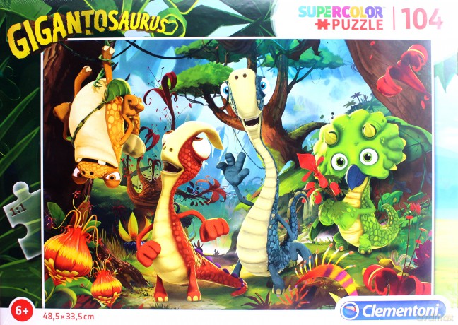 CLEMENTONI 104 el. Super Kolor Gigantosaurus [PUZZLE]