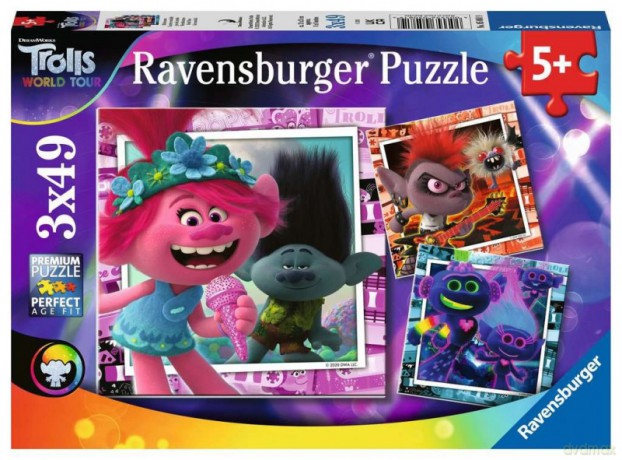 RAVENSBURGER 3x49 el. Trolle World Tour [PUZZLE]