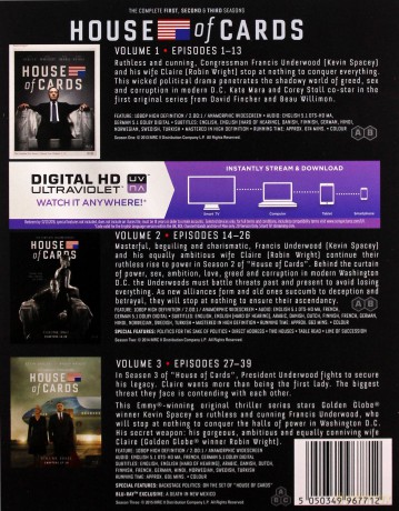 House of Cards Season 1-3 [12xBlu-Ray]