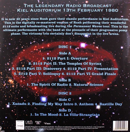 Rush: 2112 - The Concert (Splatter Disc) [2xWinyl]