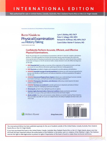 Bates' Guide to Physical Examination and History Taking - Lynn S. Bickley [KSIĄŻKA]