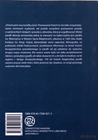 Dzieje duszpasterstwa i duszpasterzy w Biegonicach Od powstania parafii do wybuchu Drugiej Wojny Światowej - Wojciech Witkowski [KSIĄŻKA]
