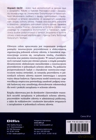 Innowacyjne przywództwo w jednostkach ochrony zdrowia - Wojciech Głód [KSIĄŻKA]